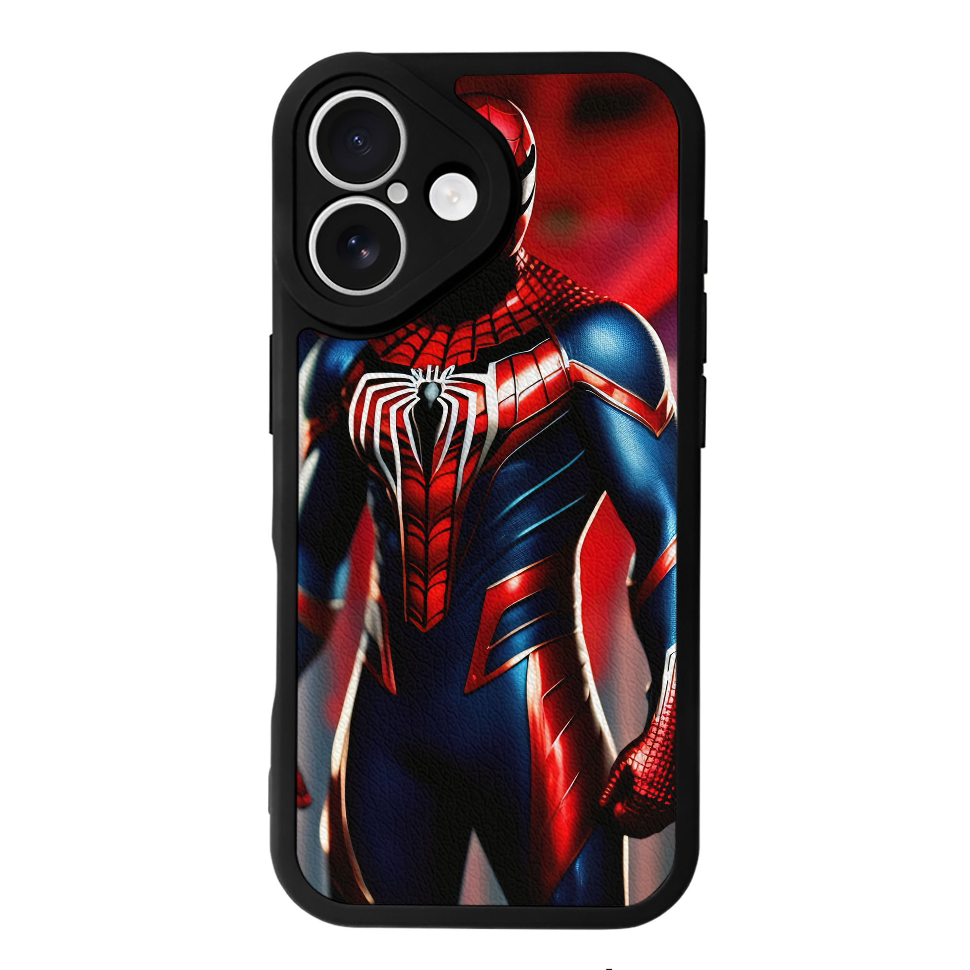 （画像用） Spider Man スパイダーマン 【iPhone 16シリーズ対応】シリコンスマホケース（レザー調） 材質：シリコン